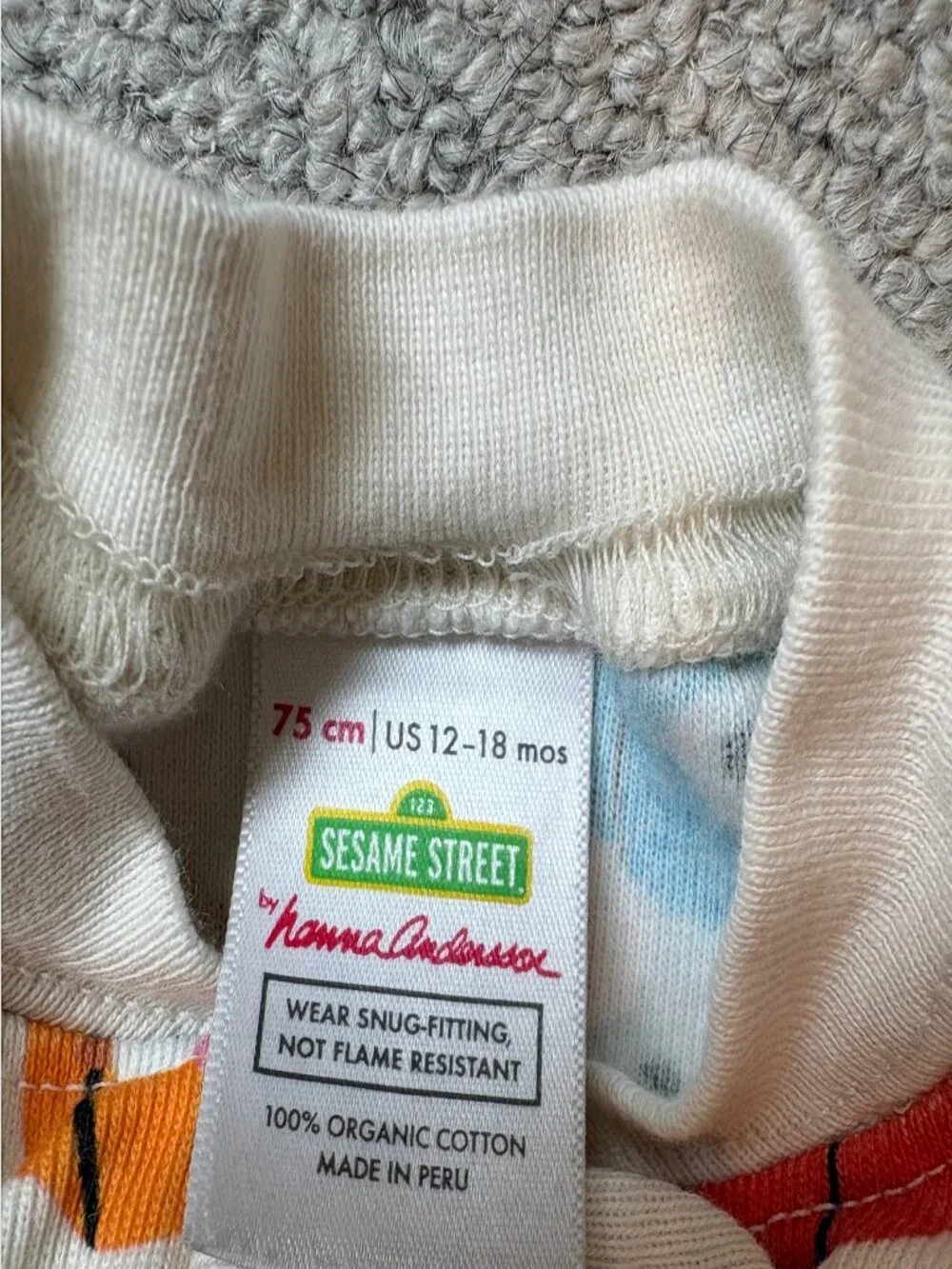 Hanna Andersson Sesame Street Zip Sleeper (12–18M)